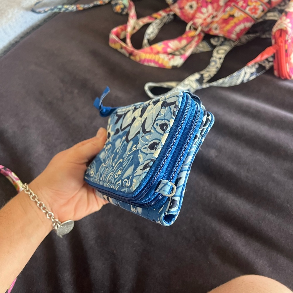 Blue Vera Bradley tri fold wallet